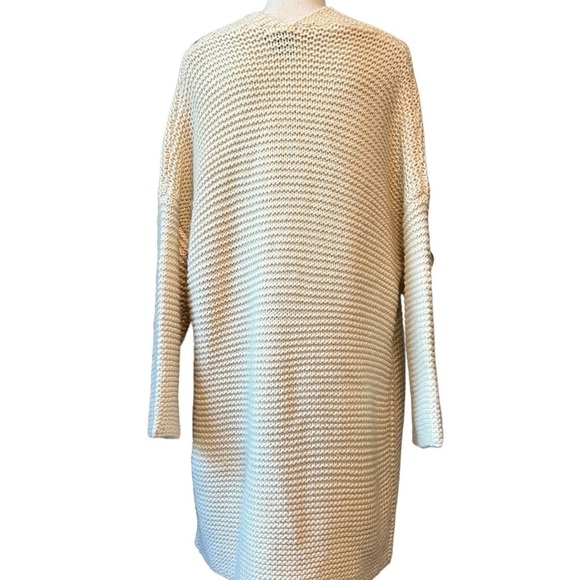 FRENCH CONNECTION WOMENS CREAM COLORED OPEN CARDIGAN DROP SHOULDER SIZE MEDIUM - Picture 3 of 10